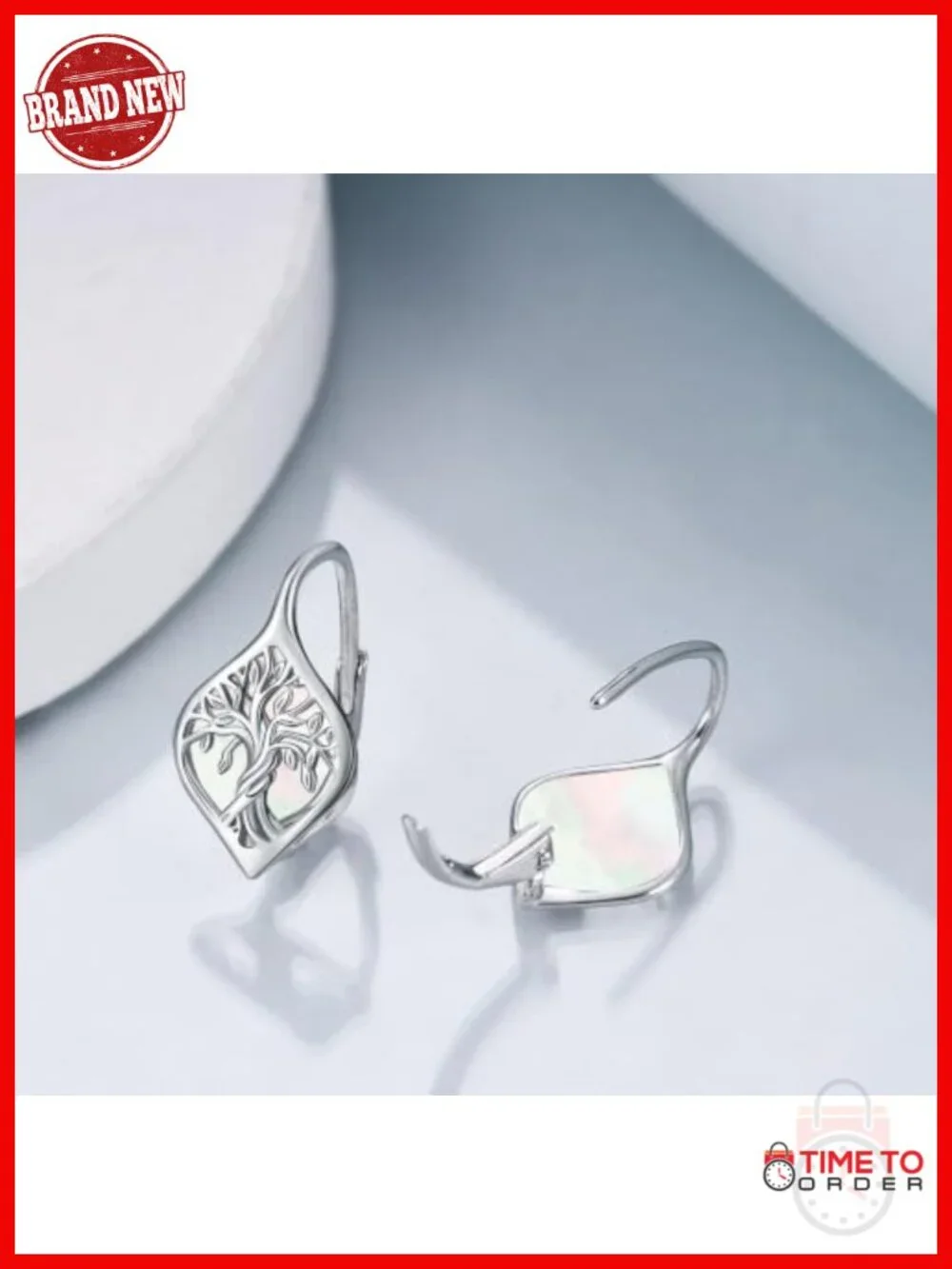 925 Sterling Silver Tree of Life Leverback Dangle Drop Earrings